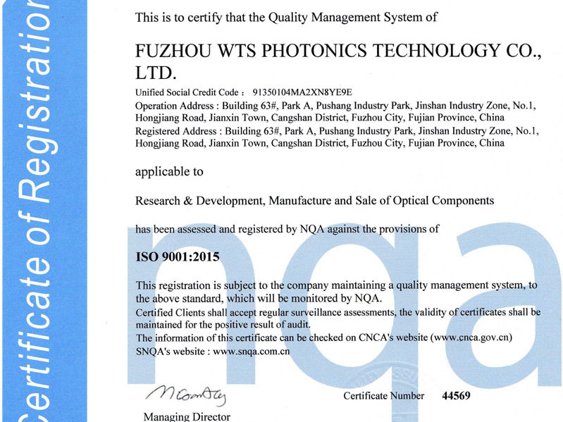 WTS успешно перешла с ISO 9001:2008 на ISO 9001:2015.